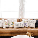 Decorative pillow covers, spring collection displayed on couch