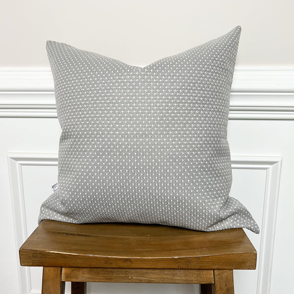 gray and white polka dot throw pillow cover 20x20