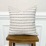 White and Black stripe line throw pillow cover 20x20