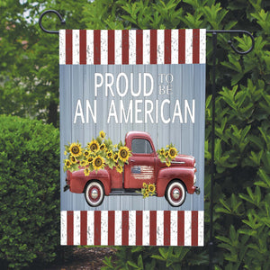 America Truck Garden Flag 12x18 inch