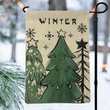 Winter Christmas Trees Garden Flag