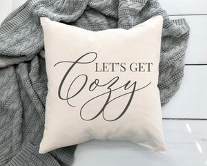 Let's Get Cozy Amen Pillow Cover 18x18 inch