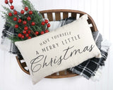 Merry Little Christmas #5 Pillow Cover 12x20 inch