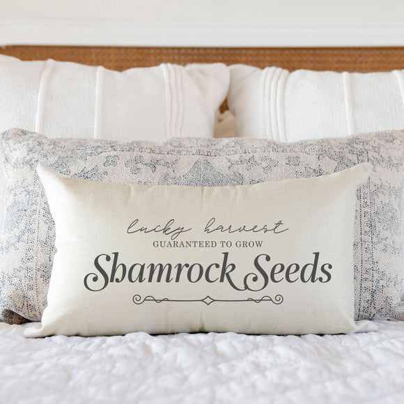 Shamrock Seeds- 12x20 inch St Patrick's Day Pillow Cover