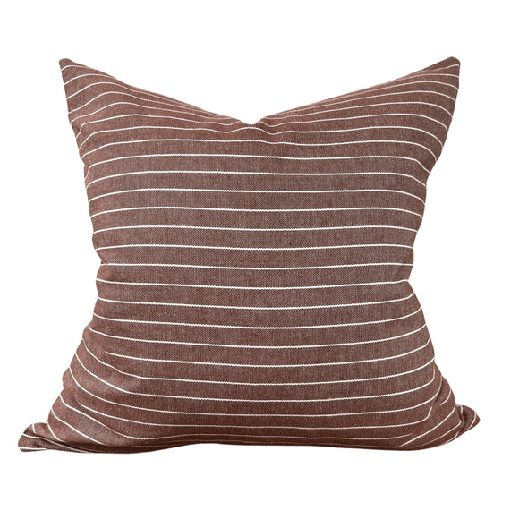 Purple Rust Horizontal Stripe | Rust Boho Pillow Cover, Pillow Cover, Stripe Pillow Cover, Neutral Pillow, Designer Pillow Cover Cover