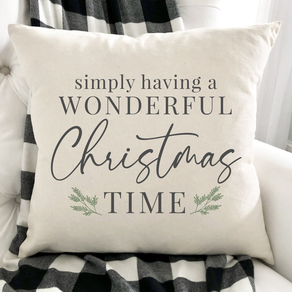 Simply Having a Wonderful Christmas #1 Pillow Cover 17x17inch
