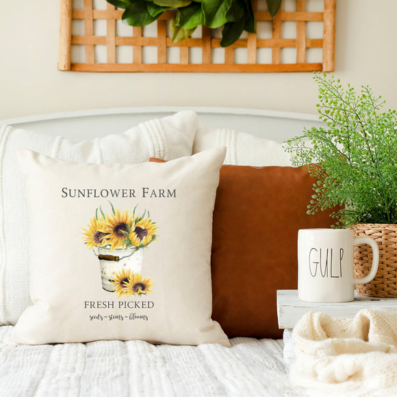 sunflower pillow, sunflower decor, bee decor, honey decor, fresh local honey, summer pillow, summer pillowcover, pillow cover 18x18, patriotic pillow, patriotic decor, home decor, fourth of July, farmhouse pillow, America Decor, Americana Decor